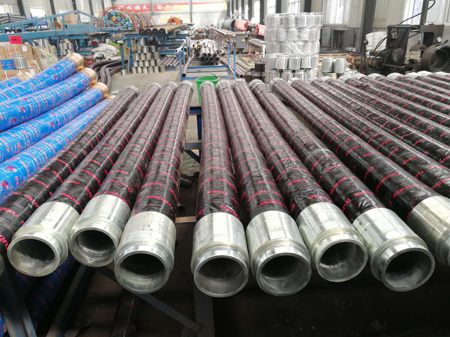 Dn125 Concrete Pump Rubber Hose With Forging Ends