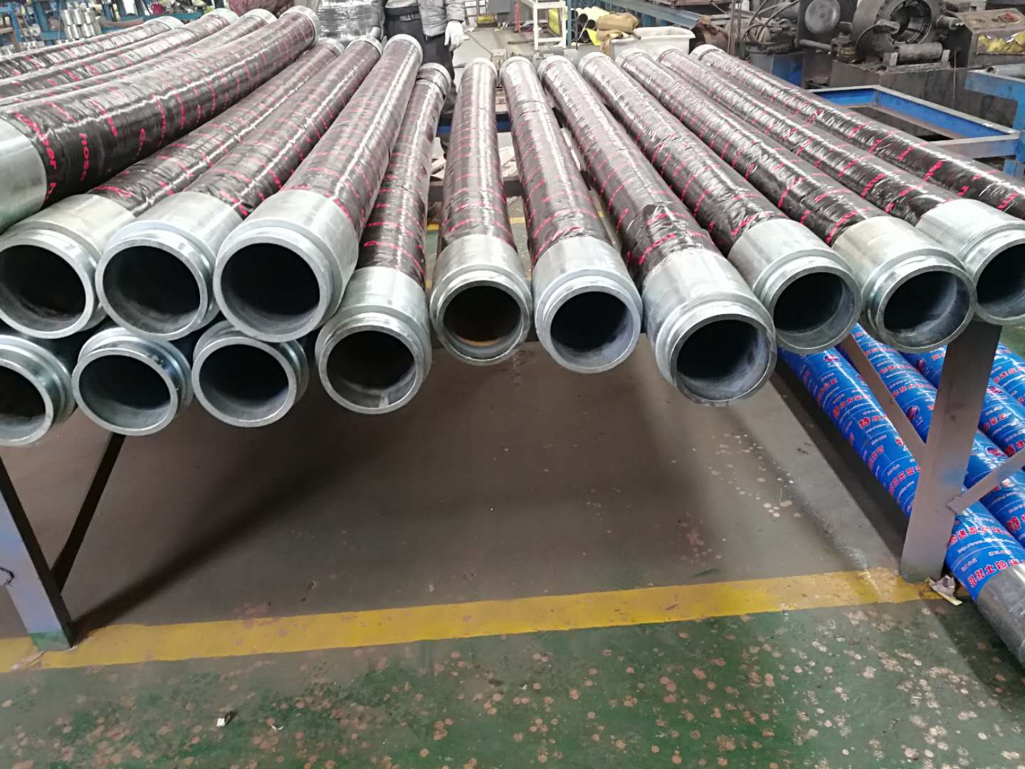 Dn125 Concrete Pump Rubber Hose With Forging Ends