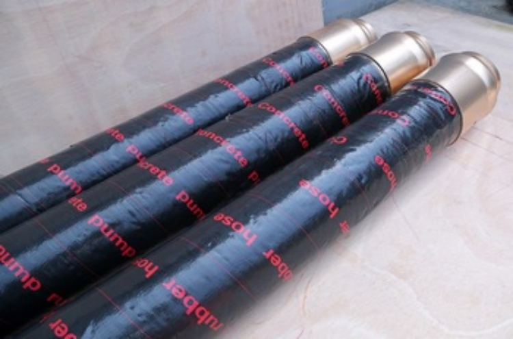 Dn125 Concrete Pump Rubber Hose With Forging Ends