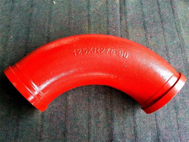 concrete delivery pipe elbow DN125xR275x90D concrete pump bend pipe